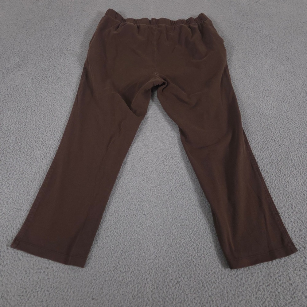 Lands End Pants Womens 1X Sport Knit Straight Leg Cotton Elastic Waist Pockets - Picture 10 of 11